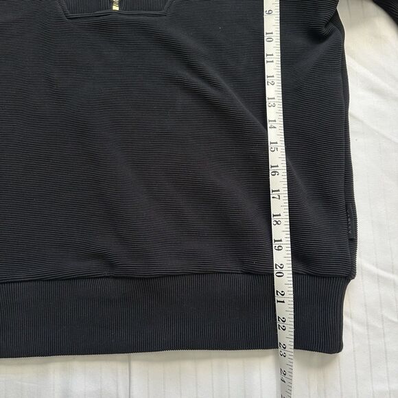 Varley Vine Half Zip Ribbed Ottoman Oversized Pullover Sweatshirt Black Size XS - Picture 9 of 9
